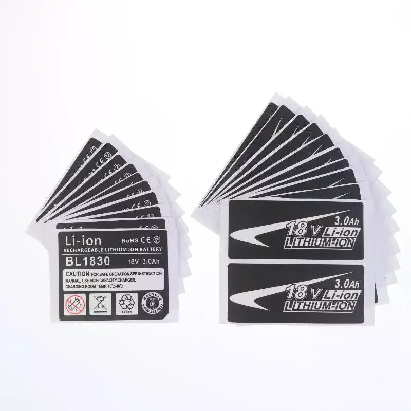 18V 3Ah 4Ah 5Ah 6Ah 9Ah BL1830 Li-ion Battery Label Stickers Capacity Qme