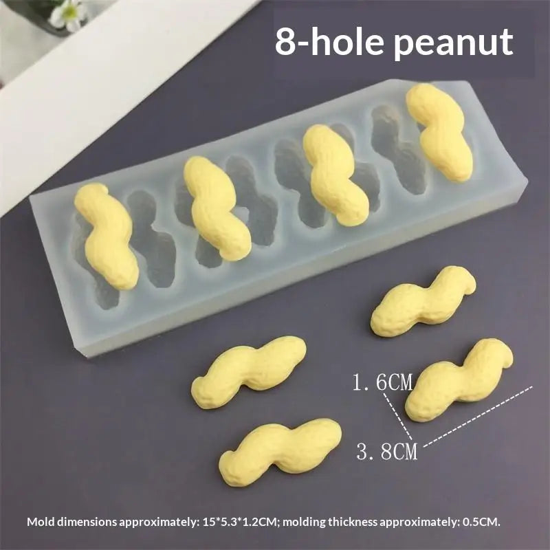 2 8 12-Cavity Peanut Design Food Grade French Mousse Cake Mould Qme 8 Consecutive