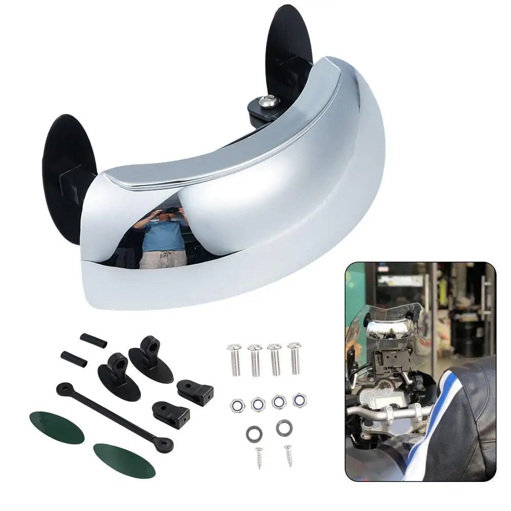 Motorcycle Rearview Mirror 180 Degree Wide Angle Mirrors Ultra Qme