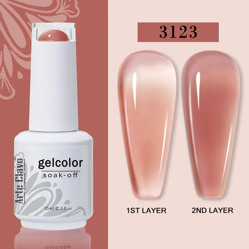 Arte Clavo Jelly Gel Polish Translucent Manicuring UV Nail Semi