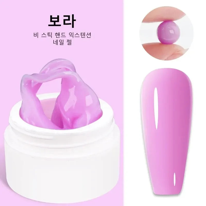 Solid Nail Extension Gel Non Stick Hand Phototherapy UV Quick Qme PURPLE