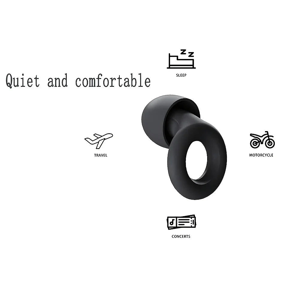 Soft earplugs, suitable for sleep, swimming, traveling and bathing - ergonomically designed earplugs that fit comfortably Qme