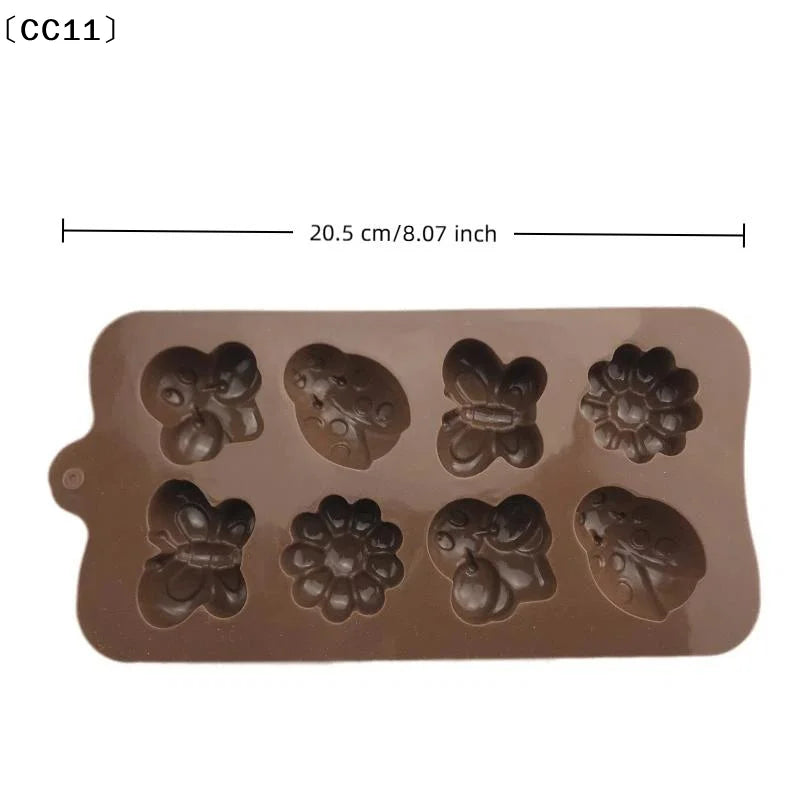 Silicone Chocolate Mold Non Stick Cute Flower Shapes Home Baking Qme