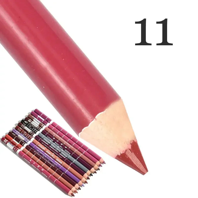 28Color Antifouling Lip Liner Professional Lipstick Pen Precise Waterproof Lip Outline Pencil Lip Makeup Lasting Eyeliner Creamy Qme 11
