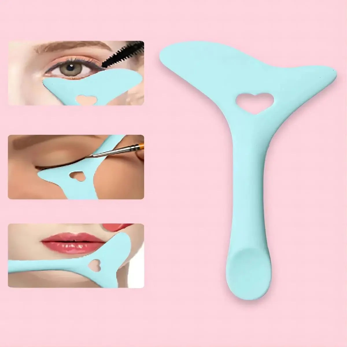 Multi-functional Eyeliner Stencil Wing Tips Silicone Aid Marscara Qme green