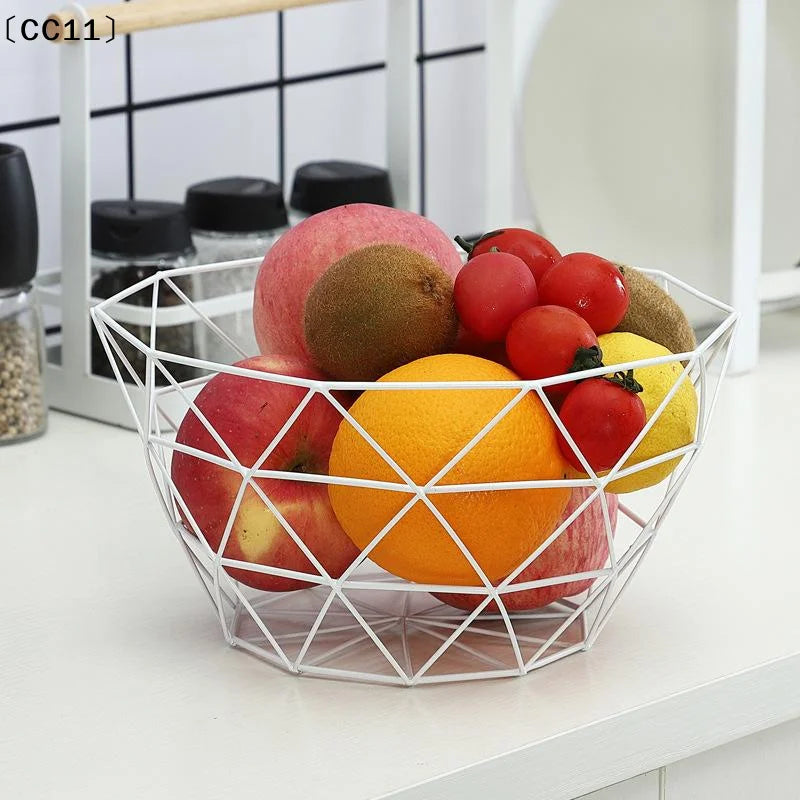 Iron Fruit Basket Simple Basin Multi-size Snack Bread Vegetable Qme