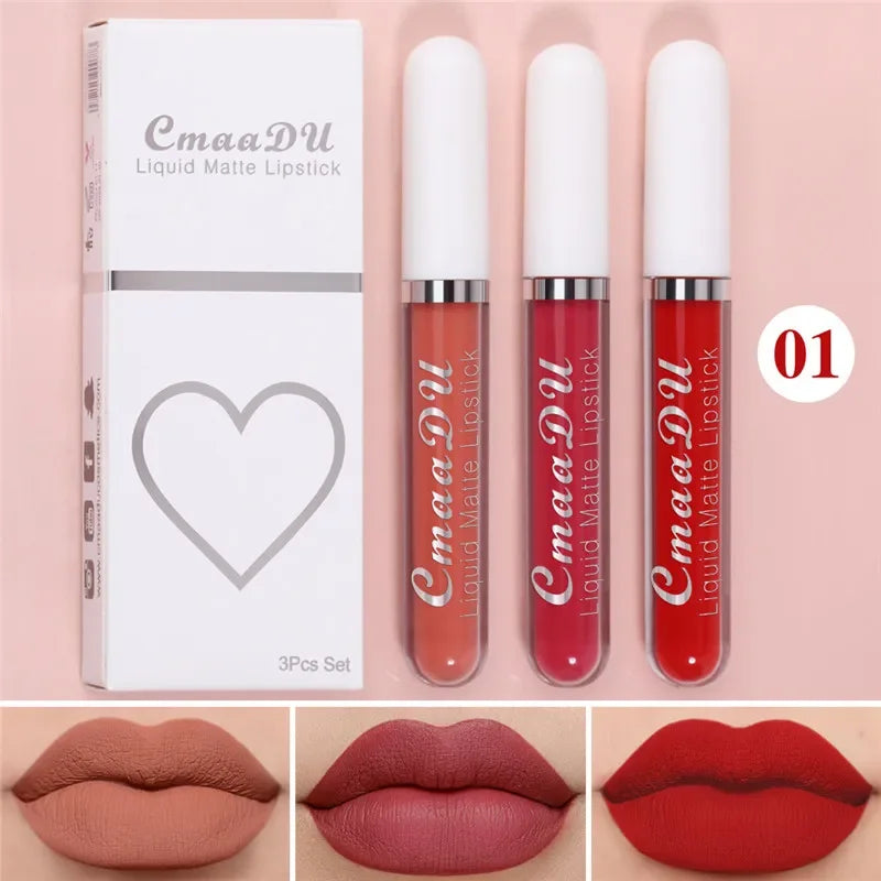 6 Colors Fashion Matte Lip Gloss Sets Natural Moisturize Waterproof