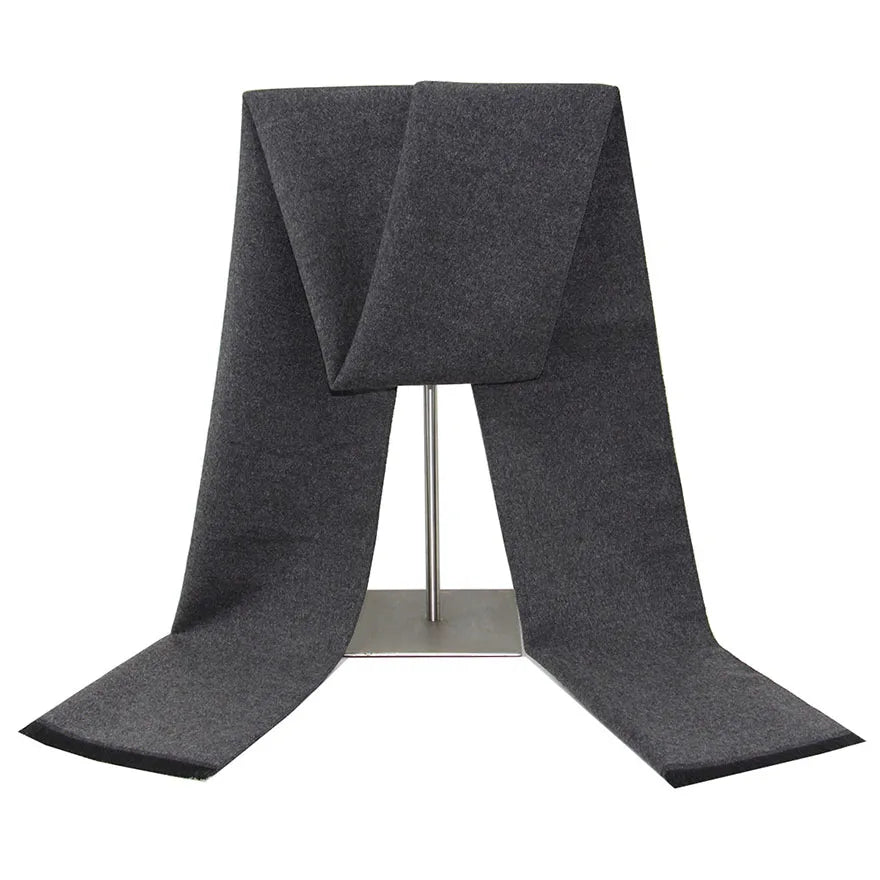 Solid Cashmere Scarf Winter Warm Neckerchief Pashmina Navy Black Qme rt1 One Size >8Y