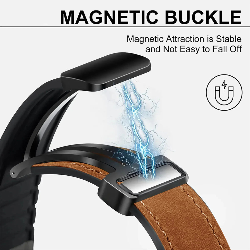 Leather Silicone Strap For Samsung Galaxy Watch 7 Ultra 47mm Magnetic Band Bracelet for Galaxy Watch 7 Ultra 47mm Correa Qme