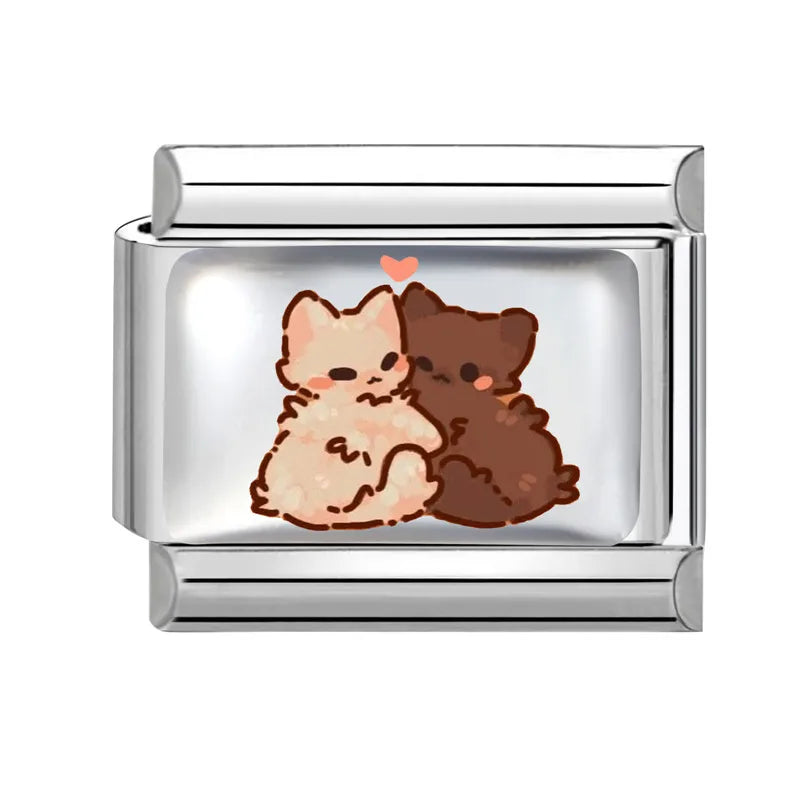 Fashion Pink Heart Dogs Cats Colorful Pets Animals Italian Charm Fit