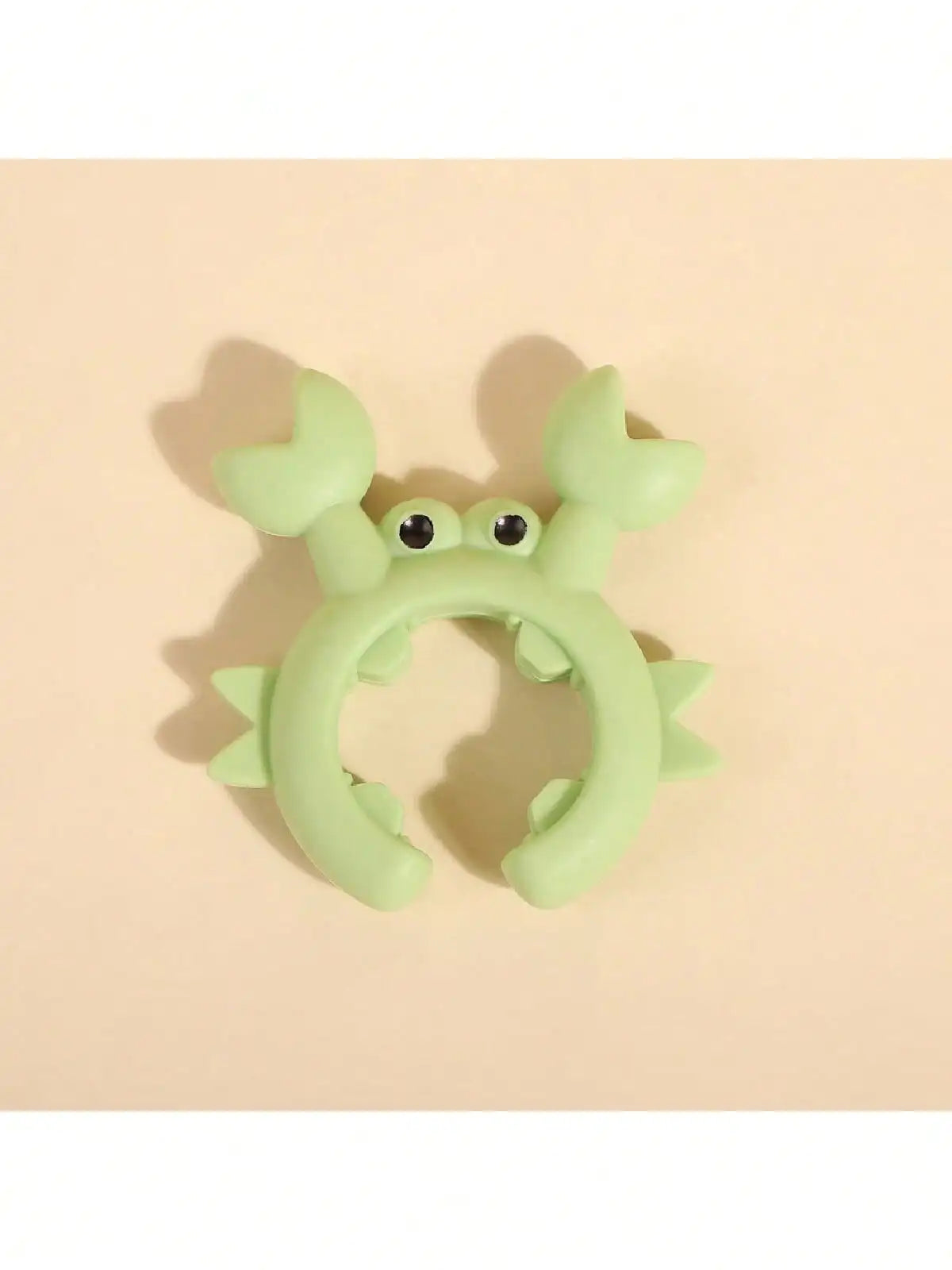 1 2 3 Crab Shaped Silicone Spatula Holder Kitchen Utensil Placement Qme Green 1pc