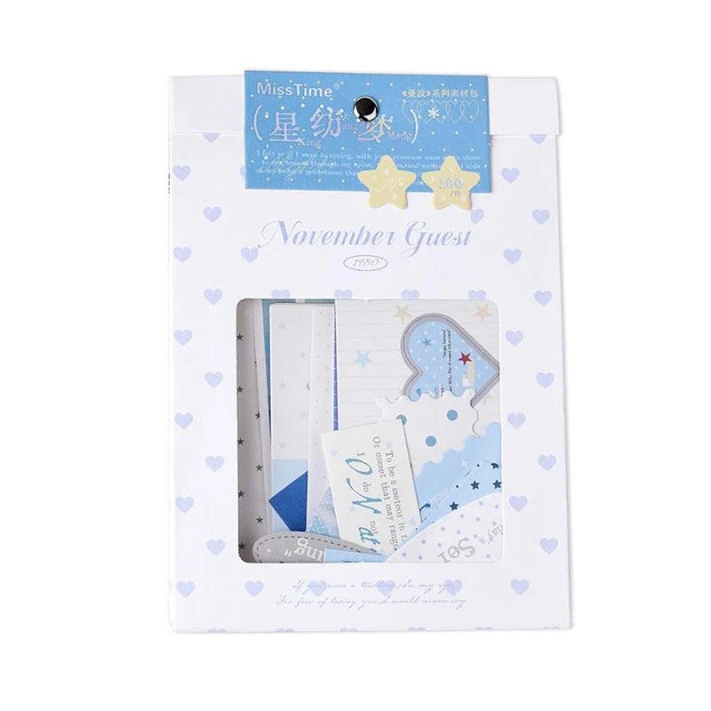TIANZI Scrapbooking Kit in Instagram Style Kraft Paper Card Tag Material Set for Journaling Handiwork Hobby And Decoration Qme