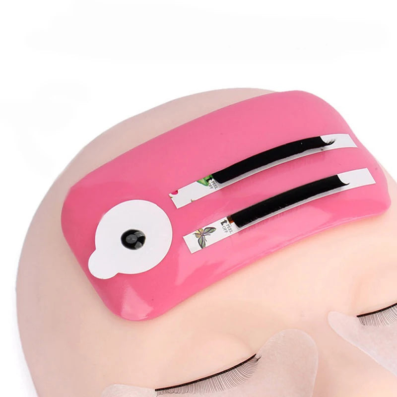 Eyelash Extension Forehead Sticker Pad Silicone Pink Transparent Qme