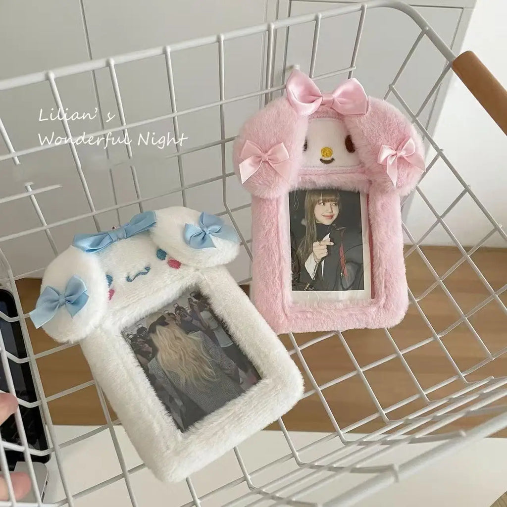 Japanese Sanrio Plush Card Holder Cute Cartoon Campus Case Students Qme
