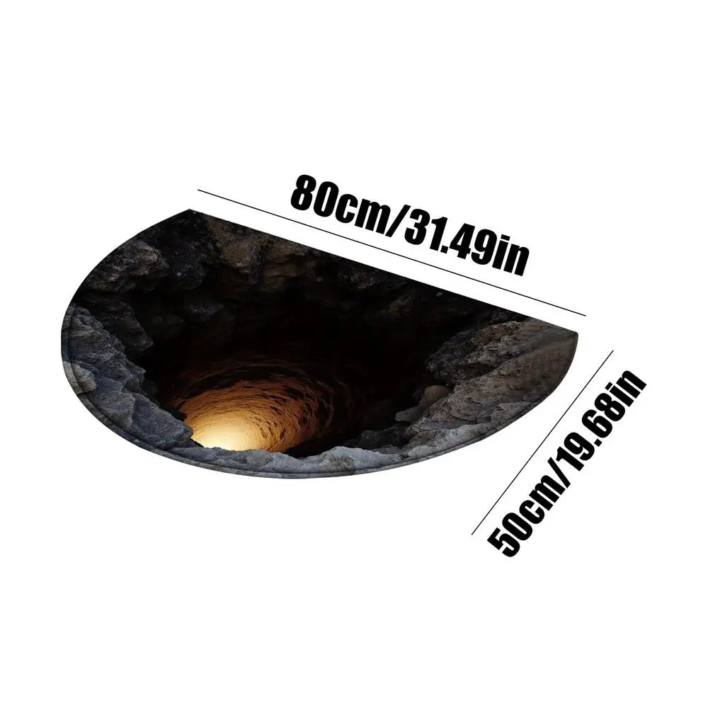 3D Optical Illusion Rug Semi-circular Entrance Doormat Entryway Qme Style 1 China Mainland
