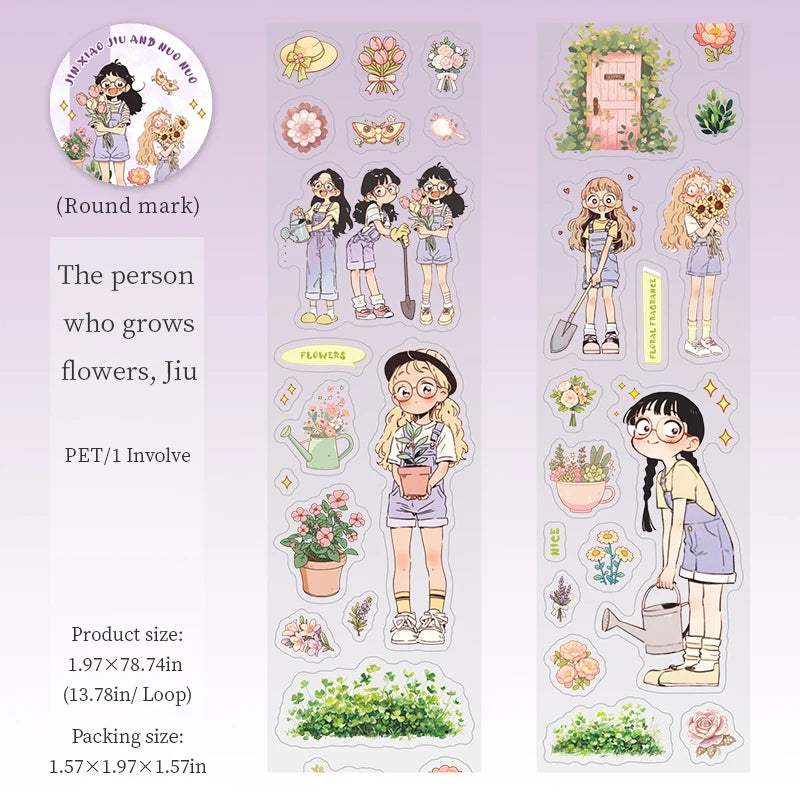 1 Roll Of Cartoon Character Decorative Pet Tape, Suitable For Scrapbooking Diy, Collage Materials, Phone Case And Notebook Decor Qme 3