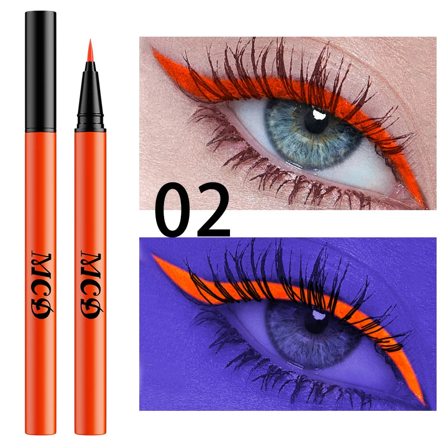 UV Light Neon Eyeliner Pen Eyes Makeup Blue Green Waterproof Liquid Qme 02