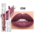QIBEST Waterproof Diamond Shimmer Glitter Lipgloss Matte Liquid Lipstick Shiny Pearl Lip Glaze Long Lasting LipTint Women Makeup Qme 09