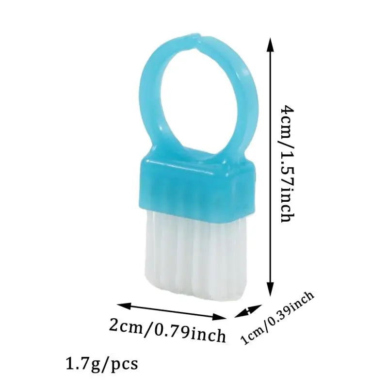 Mini Ring Nail Dust Cleaning Brush Soft Bristle Tool DIY Professional Qme