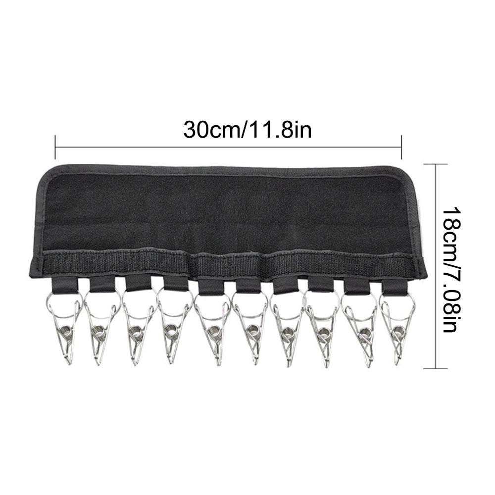 10-Clip Multifunctional Coat And Hat Clip Self-Adhesive Portable Home Perforation-Free Velcro Storage Clothes Qme