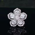 Flower Earphone Rhinestone Buckle Detachable Bluetooth Headset Clip Qme C 1PC