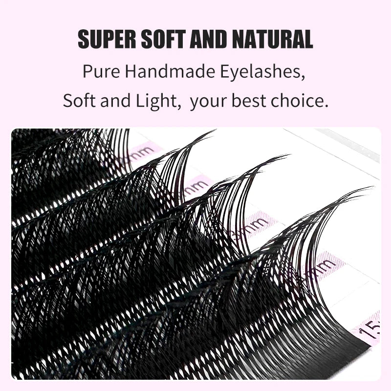 NATUHANA YY Eyelash Extensions 2D Y-shaped 3 Split Tips Lashes Qme