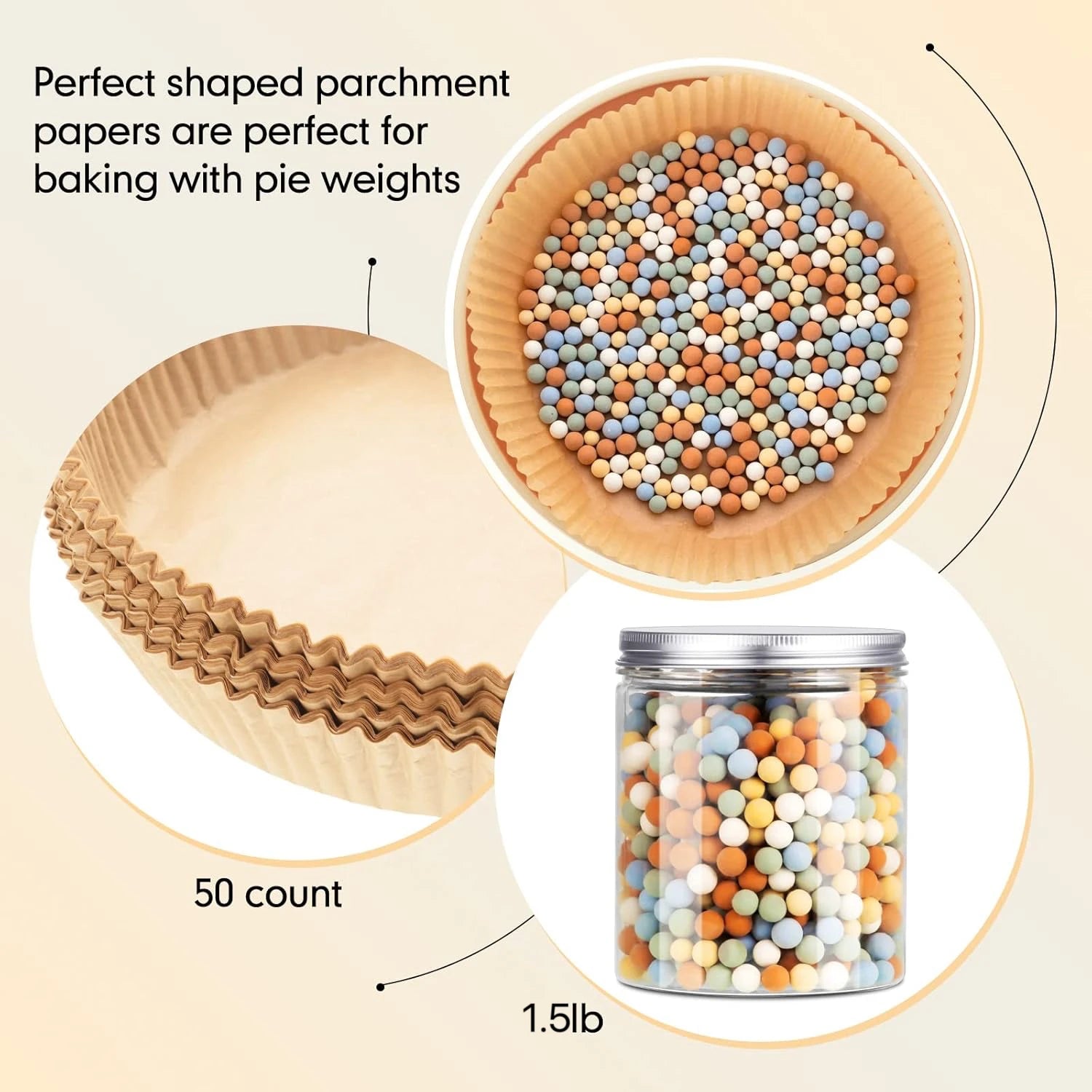 1 5lb Pie Weight Bead Ceramic Weights Blind Baking Comes 50 Qme