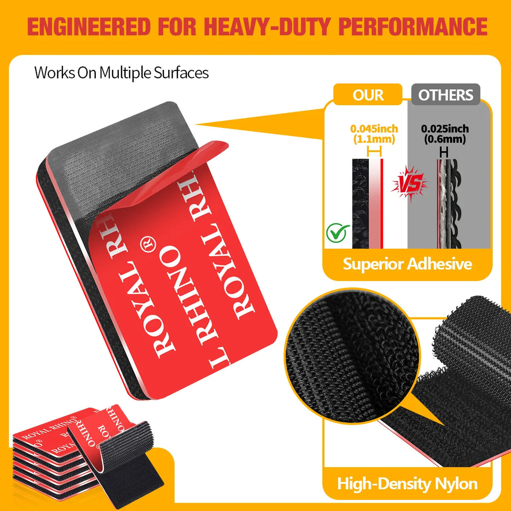 High-Adhesion Hook & Loop Pads Self-Adhesive Backing for DIY Floor Pads High Adhesion Heat-Resistant Hook and Loop Fasteners Qme