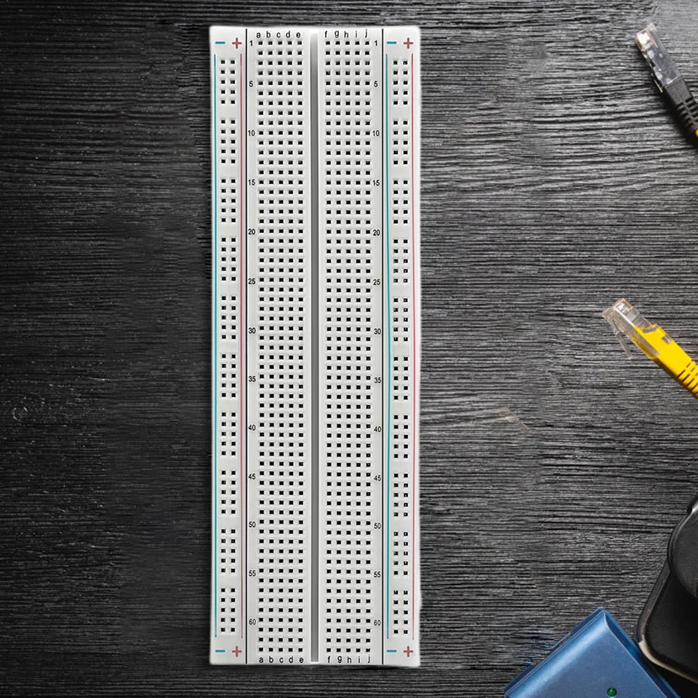 Breadboard 830 Point Circuit Boards Solderless Universal Experiment Boards Spliceable for Circuit Assembly and Commissioning Qme