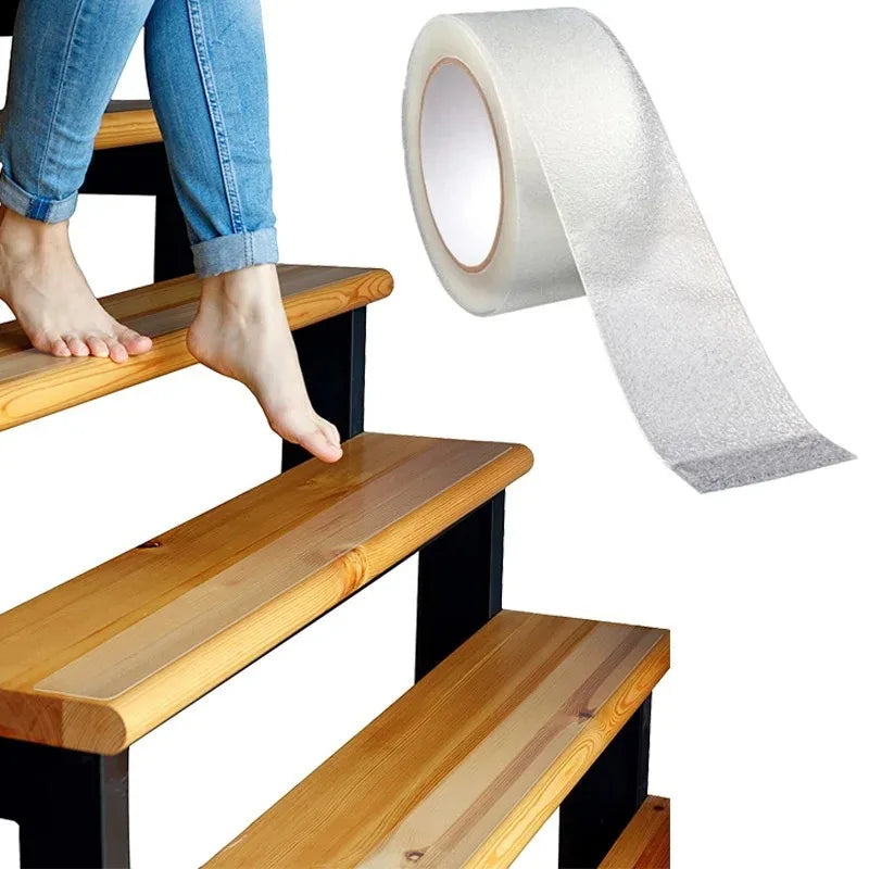 5-metre transparent anti-slip tape, waterproof and anti-slip, providing excellent grip, suitable for bathtubs, boats and stairs Qme