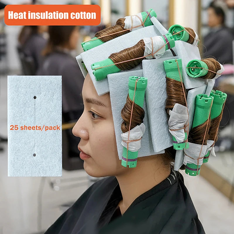 14 Salon Hair Perming Cotton Pad Barber Perm Rod Patch Curl Wave Qme