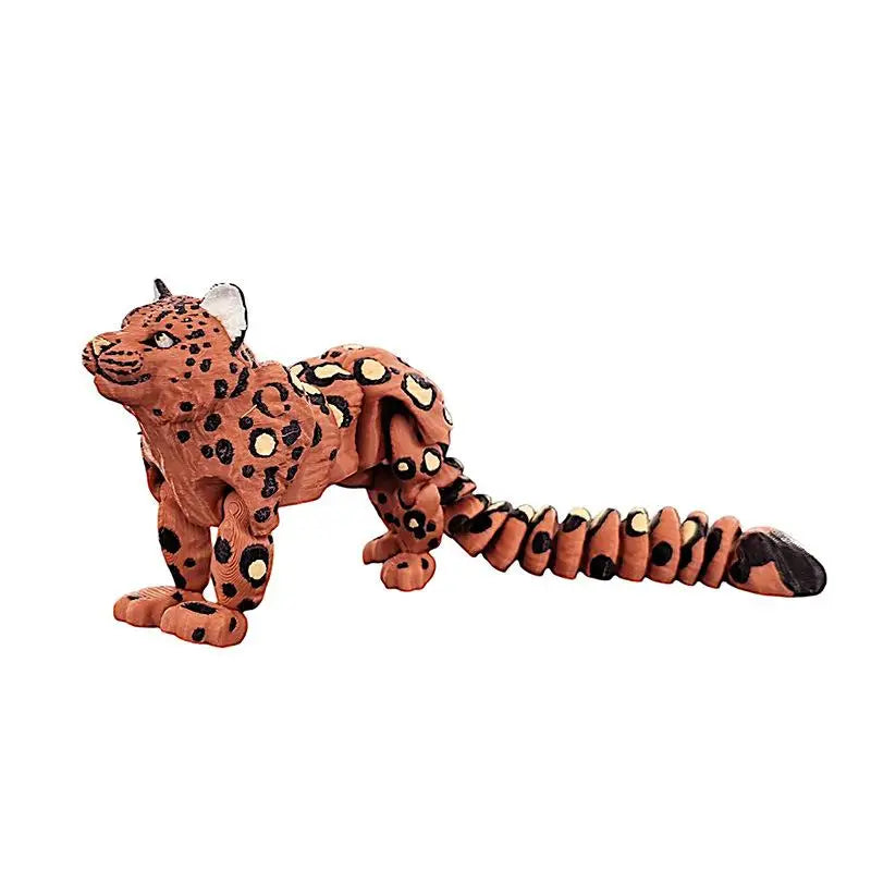 Animals Figurine Miniatures Home Decoration 3D Printed Snow Leopard Qme