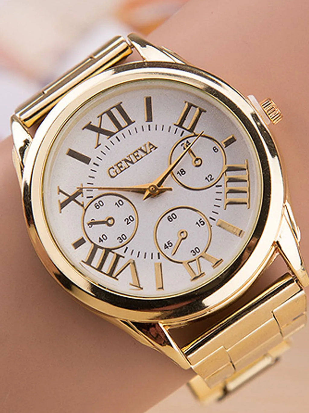 Quartz Watch for Women Deco 3 Eyes High-end Light Luxury Women Watches Stainless Steel Ladies Wristwatch Clock Qme