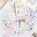 TIANZI 30 Sheets Colorful Dot Die Cut Stickers Book Cartoon Decorative Handmade Scrapbooking Diary Japanese Stationery Supplies Qme 2D
