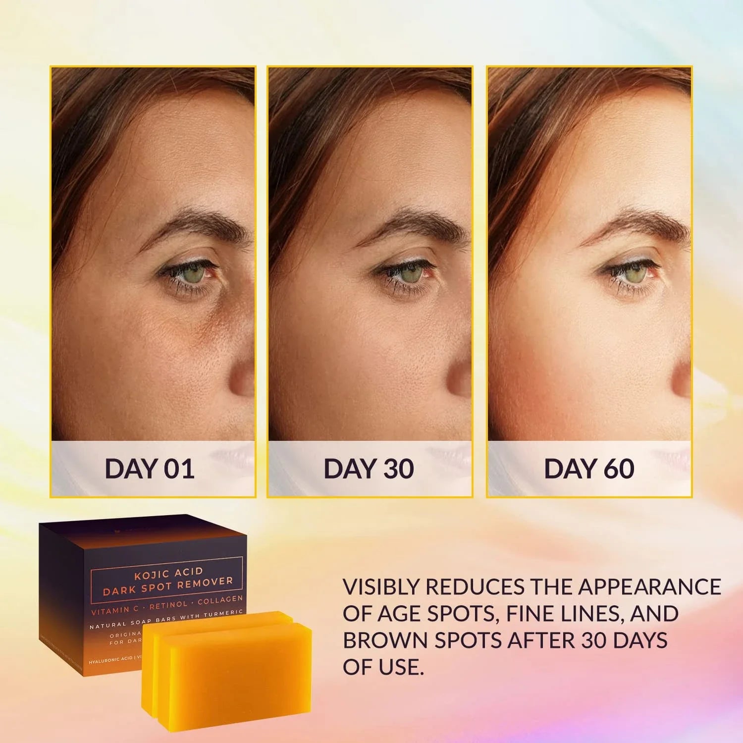 Kojic Acid Dark Spot Remover Whitening Soap Handmade Skin Care Deep Cleaning Moisturizing Cleansing Essential Soap Brighten Skin Qme
