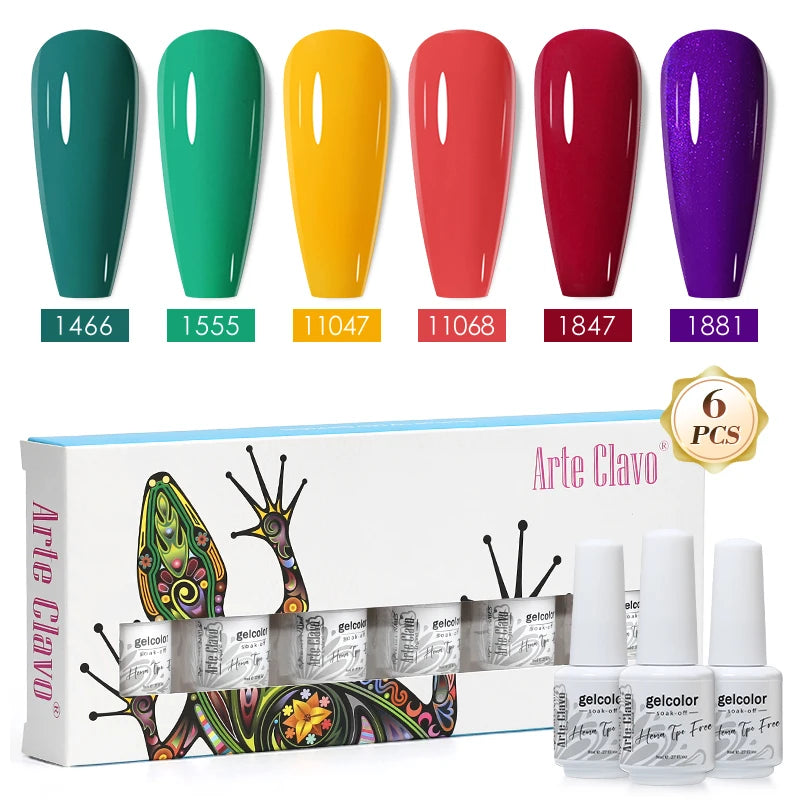 Arte Clavo Colourful Box Nail Gel Polish Semi Permanent UV Led