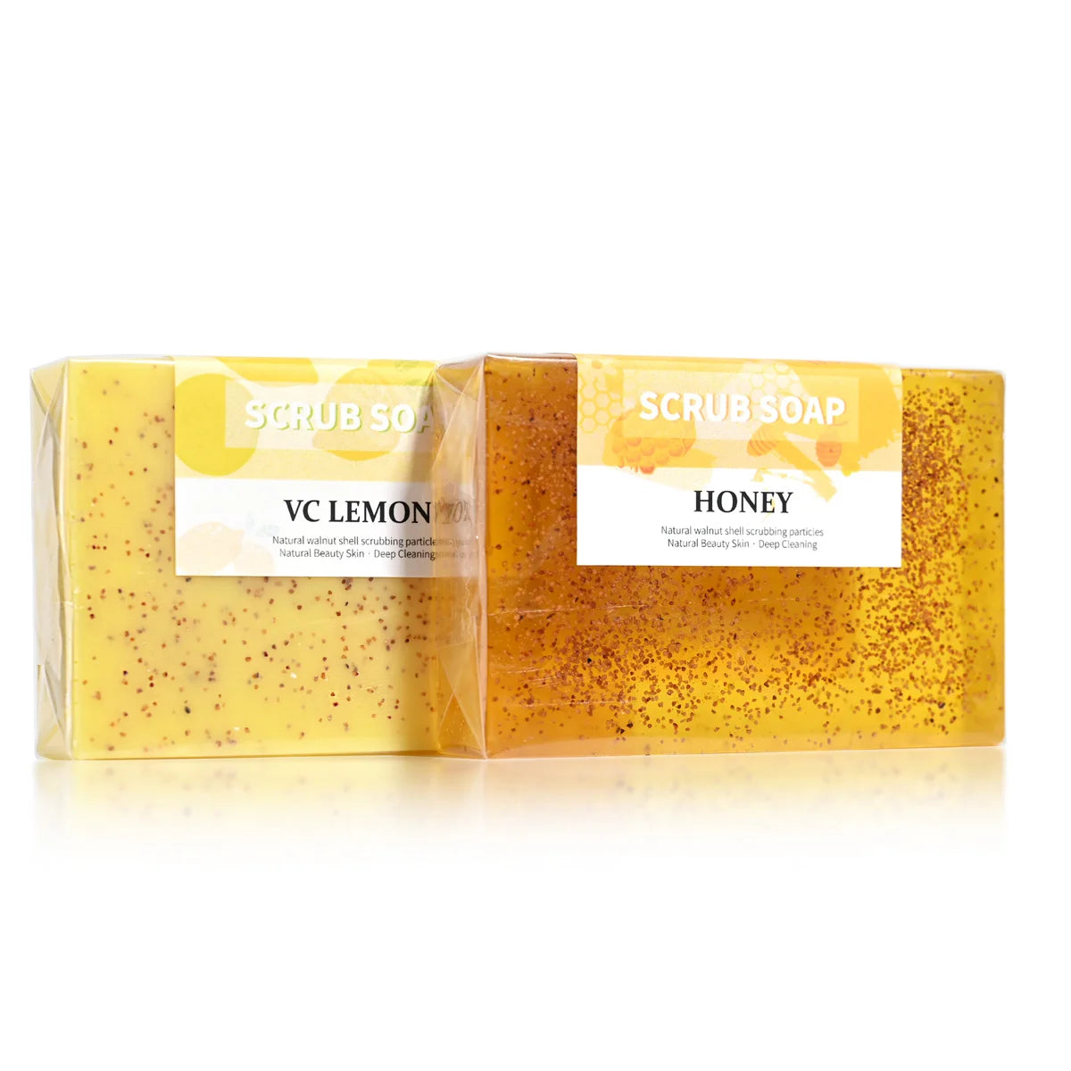 M+ Natural Honey Walnut Particle Scrub Soap Gently Cleanses Pores Qme
