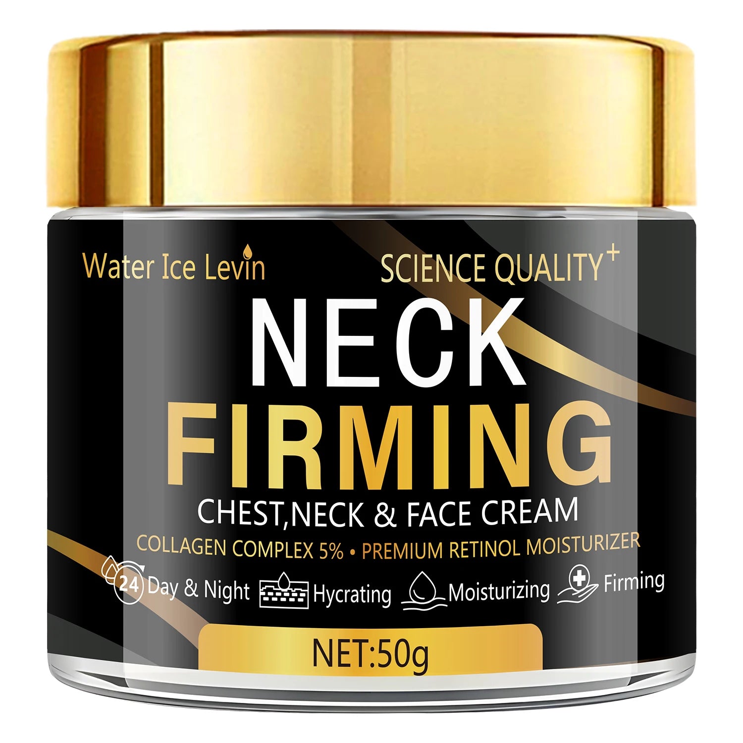 Water Ice Levin’s collagen-retinol blend moisturizes and tightens skin on chest, neck, and face. All-day use Qme one 50g