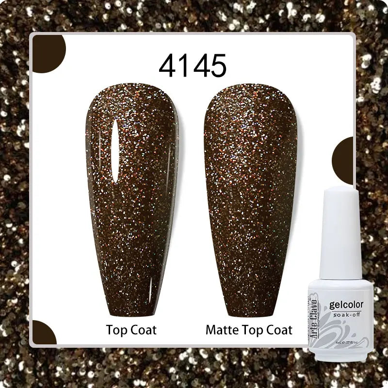 Arte Clavo Soak Off UV Gel Nail Polish Cosmetics Art Manicure Nails Qme 4145