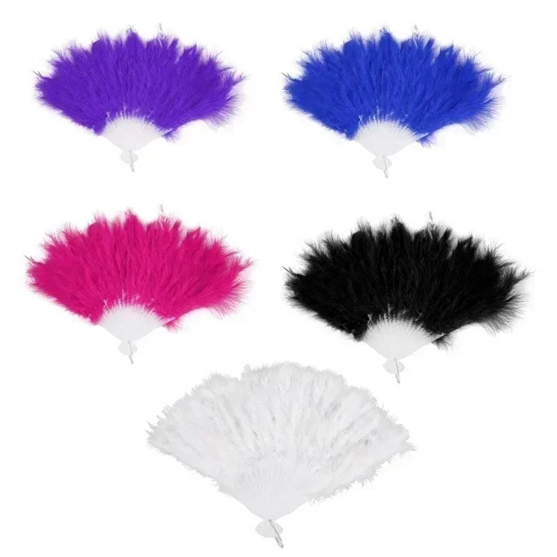 Soft Fluffy Lady Burlesque Wedding Hand Fancy Dress Costume Dance Qme