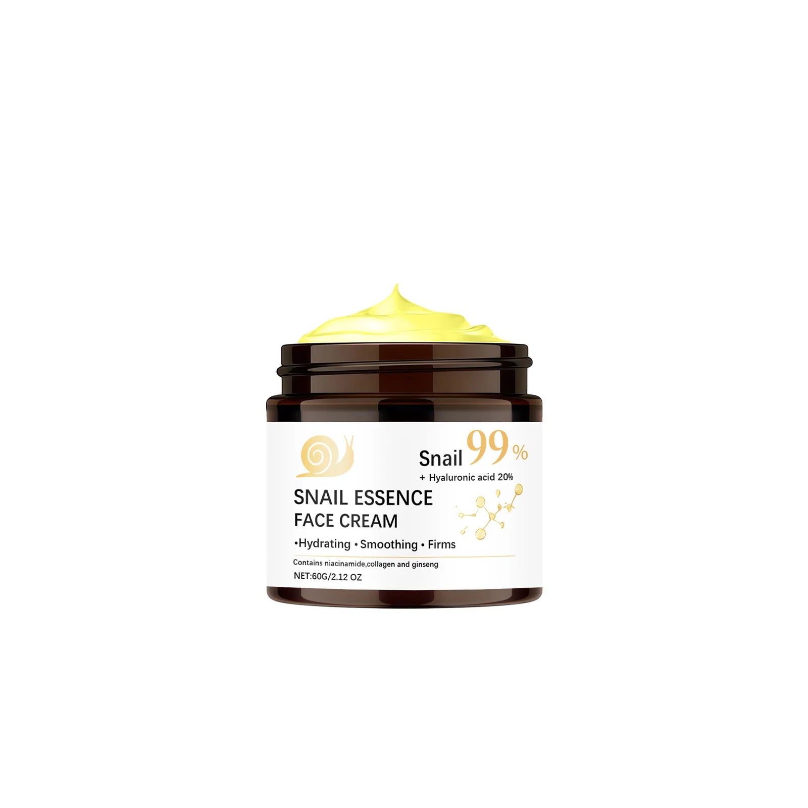 Snail Mucin Face Cream Firming Moisturizing Dry Skin Brightening Anti-Aging Smoothing Fade Fine Lines Soothing Repair Face Cream Qme 60g Boxed