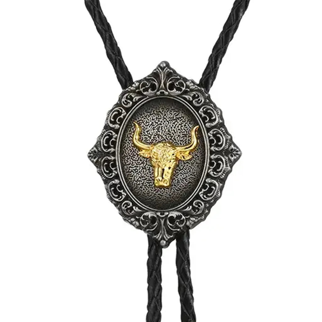 Tang Grass Pattern Animal Tie Bolo Tie Qme A