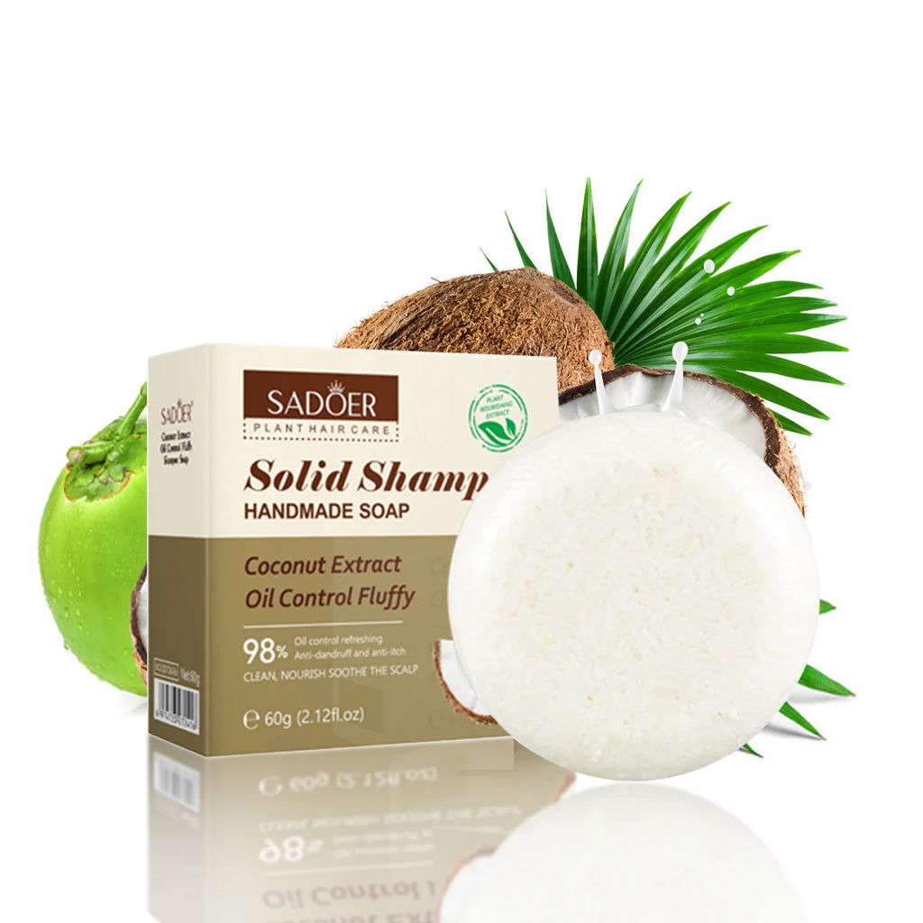Coconut Natural Fragrance Shampoo Soap Moisturizes Fluffy Smooth Deep Qme