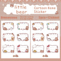 Cartoon Name Labels, Adhesive Name Stickers for Kids. Suitable for kindergarten supplies, water cups and books.Cartoon Name Labe Qme Little bear
