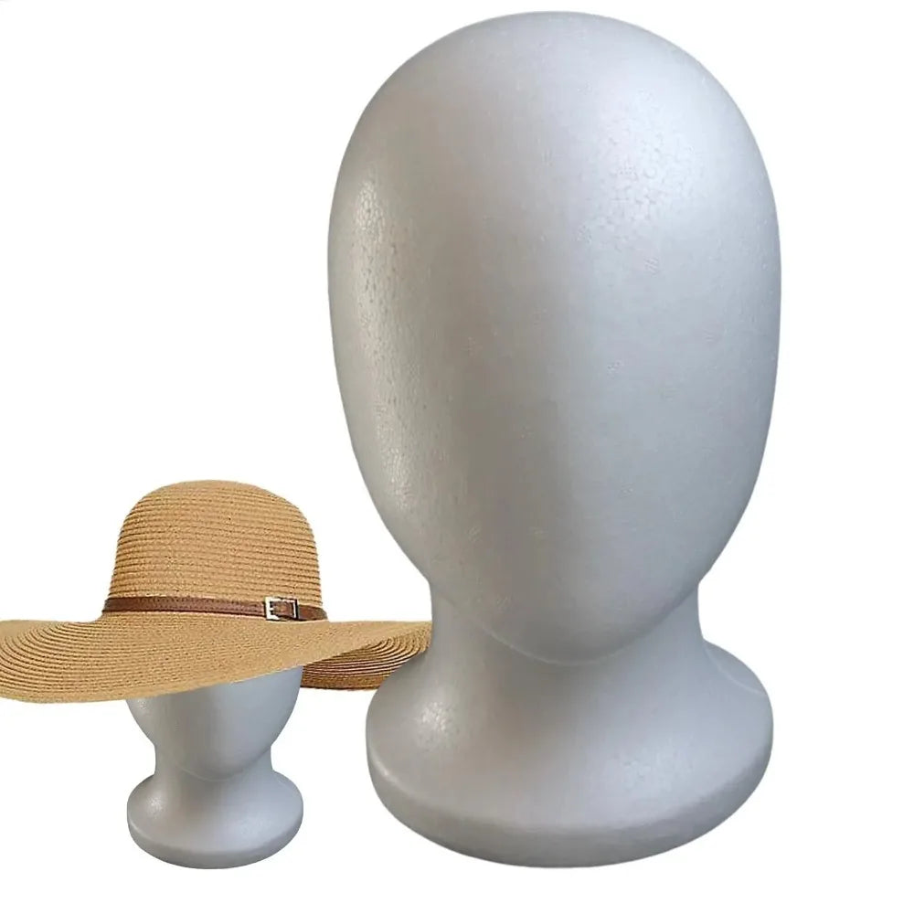 1 piece Men's human model, doll head model, foam wig head, hat display, white, simple style Qme