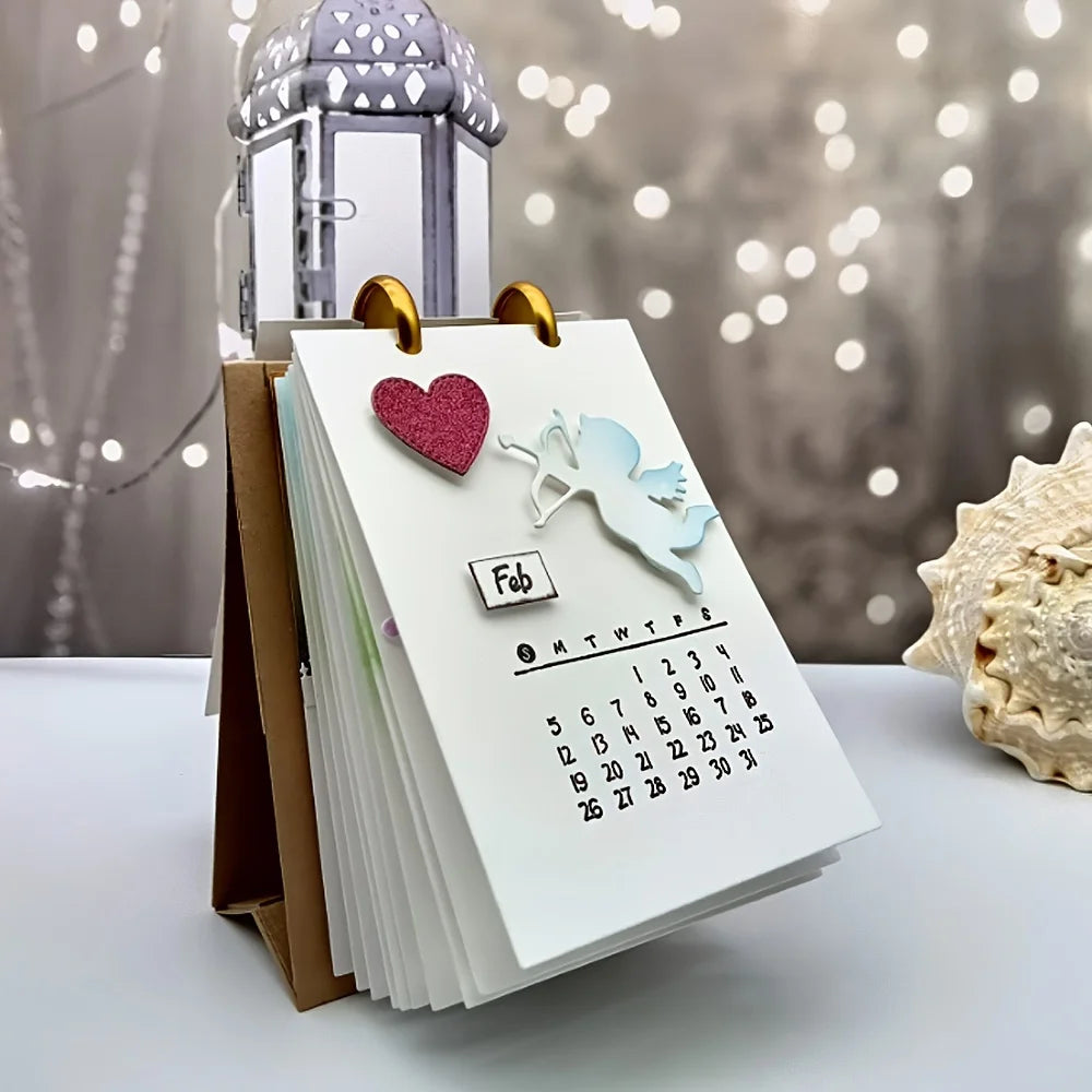 Alinacraft Clear Calendar Stamp Reusable Transparent Stamps Paper Qme