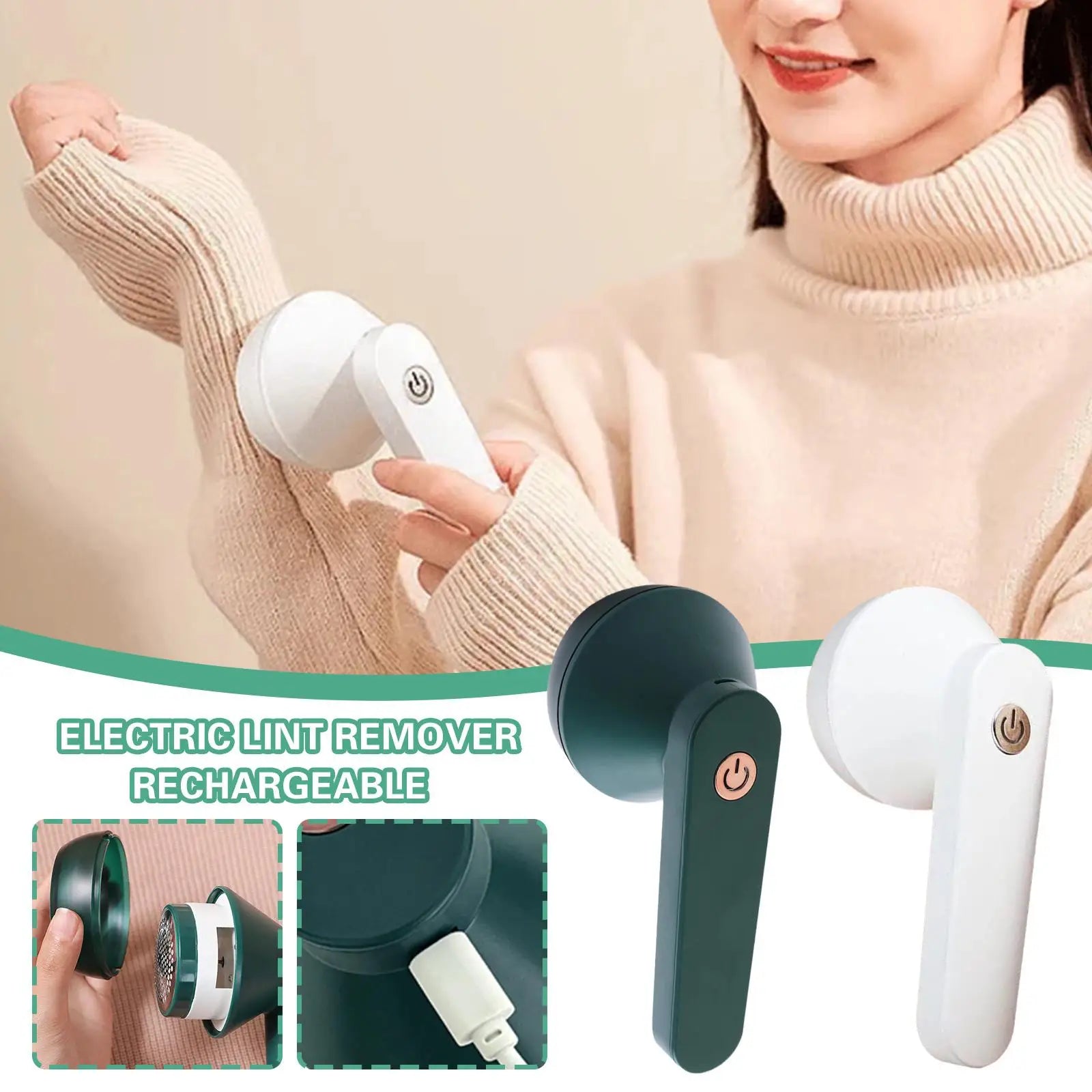 Electric Lint Remover Rechargeable for Clothing Fuzz Remover Sweater Shaver Coat Hair Ball Trimmer Plush Clothing Razor Remover Qme
