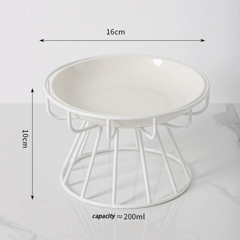 Dogs Supplies Outdoor Feeding Drinking Accessories Ceramic Raised Pet Qme A8