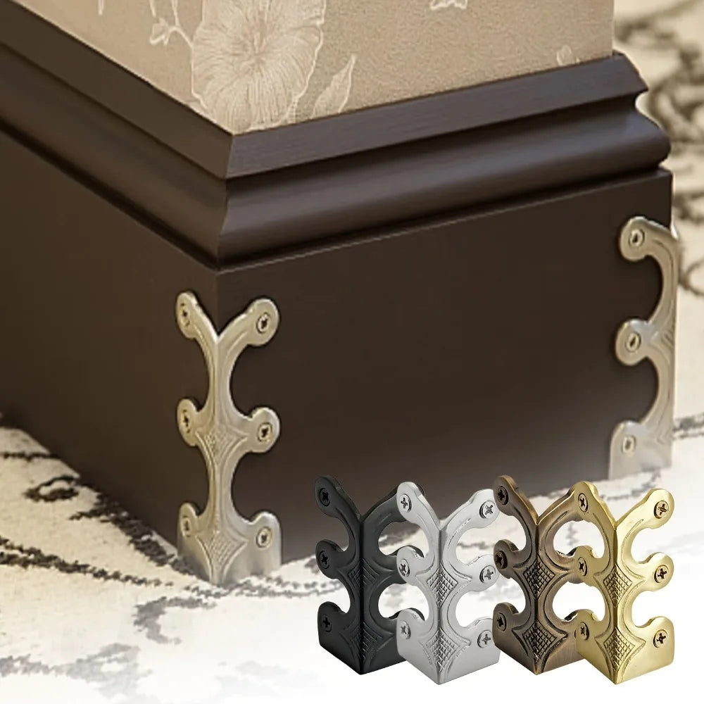 10pcs Skirting Board Corner Protective Cover, Solid Metal Corner Board Corner, Suitable for Decoration in Living Rooms, Bedrooms Qme