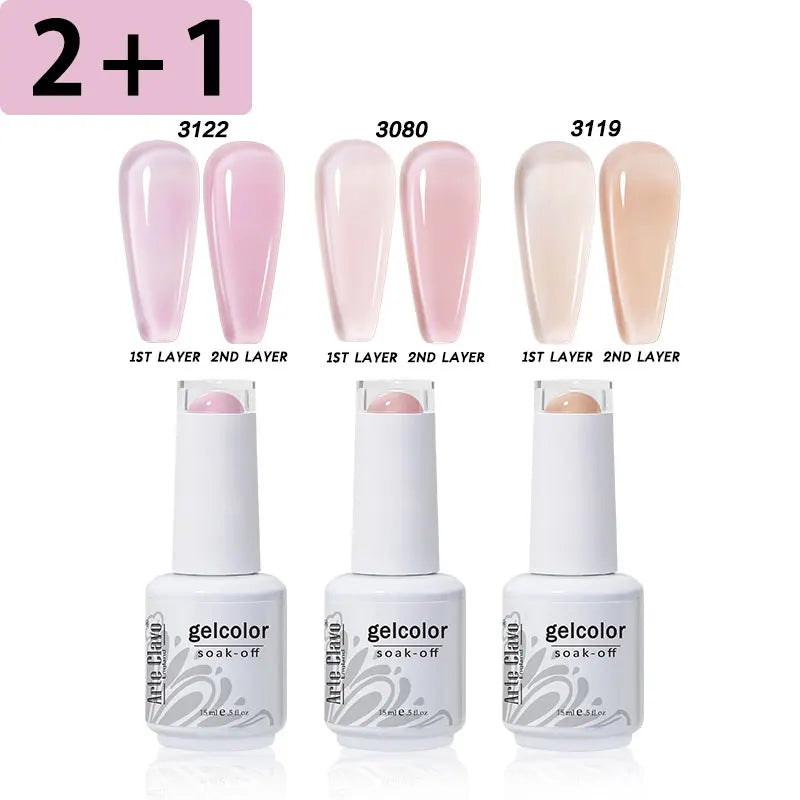 Arte Clavo Gel Nail Polish Art UV LED Manicure Long Lasting Soak Off Qme 3B-ZH50